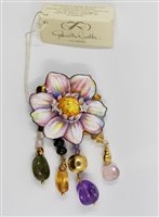 Brooch Gabriella Rivalta Woman in Yellow Gold 10886618 - 10886618
